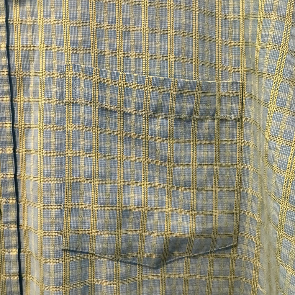 Bugatchi Uomo Flip Cuff Dress Shirt Plaid Long Sleeve Button Up Size L - Picture 8 of 11